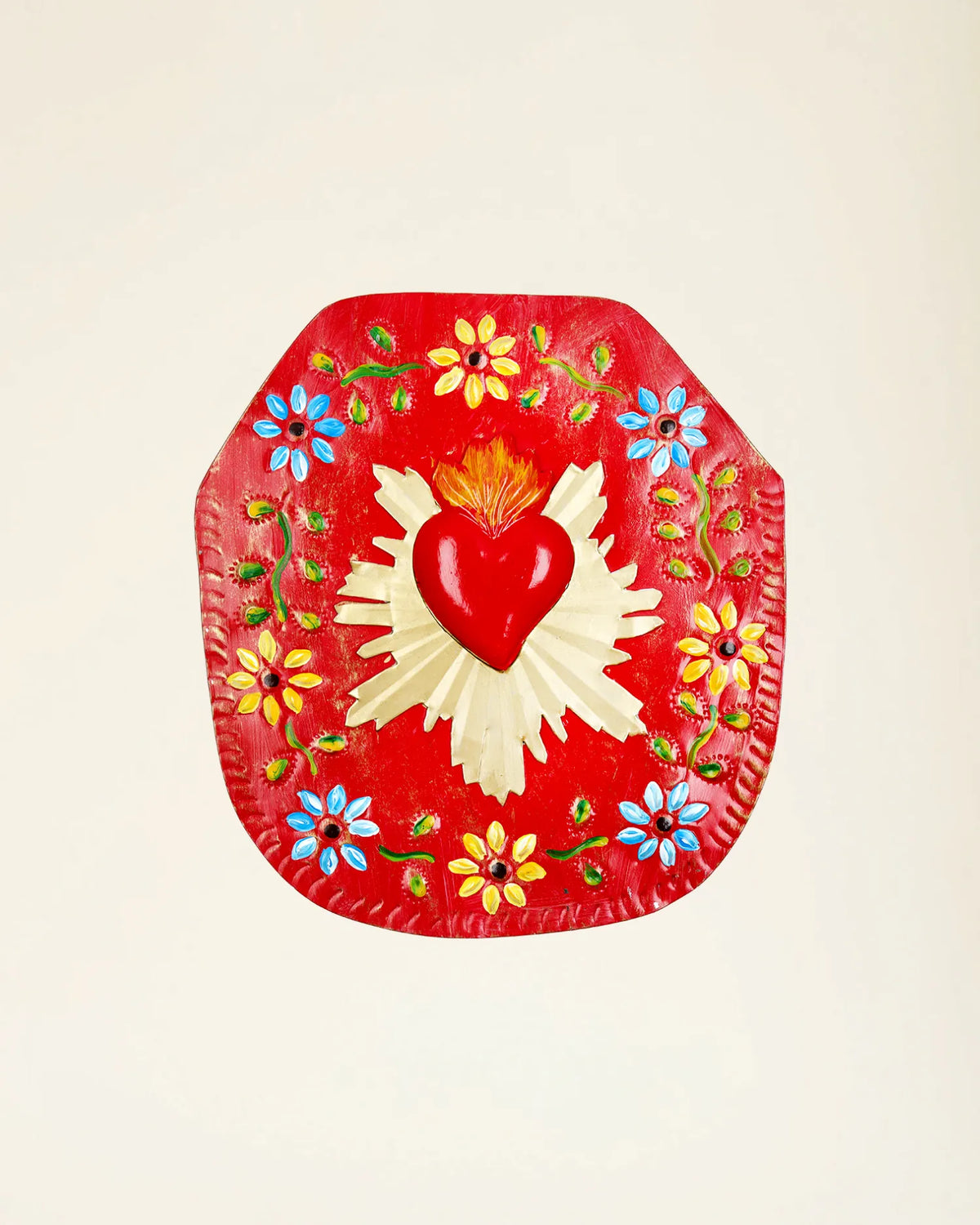 Placca Ex Voto Fiorita – Rosso