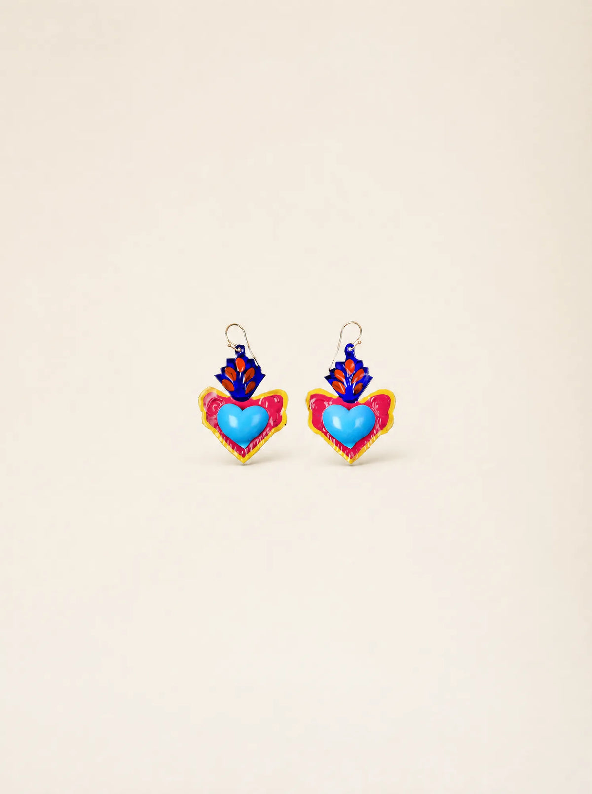 Boucles d'oreilles Cœur Bleu