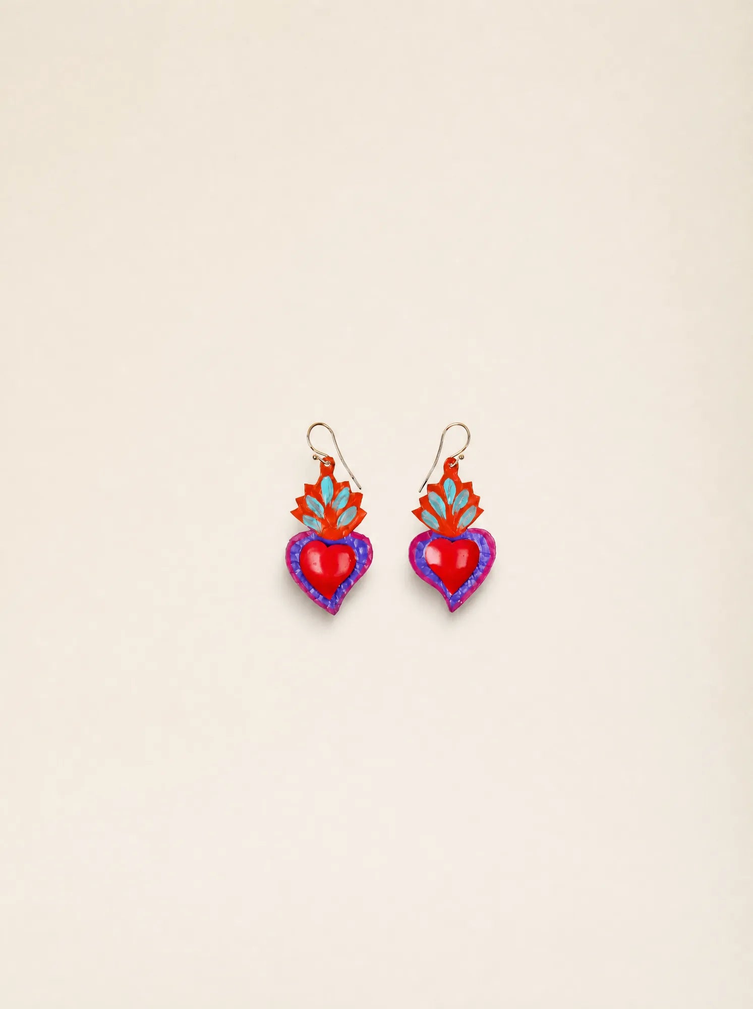 Orecchini Corazón Fuego Viola