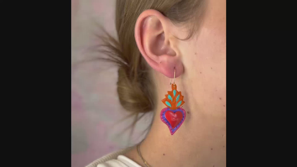 Orecchini Corazón de Fuego