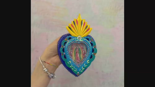 Cuore decorativo in metallo bianco smaltato medio da appendere - 13 x 2 x h 17 cm - | Tutto ciò che ti serve per abbellire casa a prezzi imbattibili