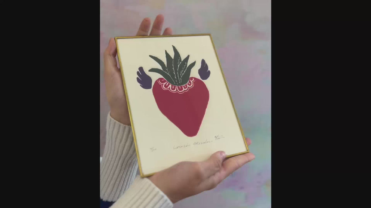 Dessin encadré "Agave en amour"